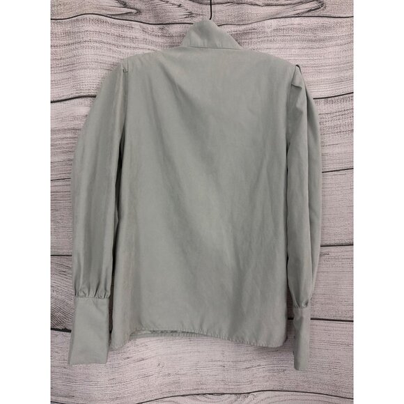 Commense Vintage-Style Puff Sleeve Button-Down Top Size M - Picture 2 of 3